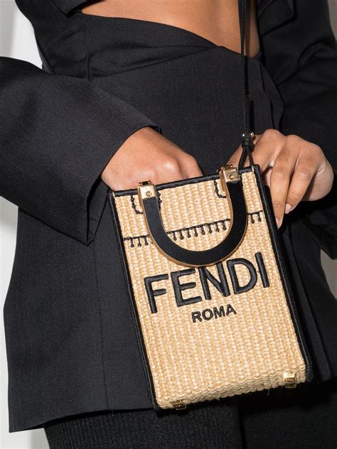 fendi sunshine straw bag|fendi straw bucket bag.